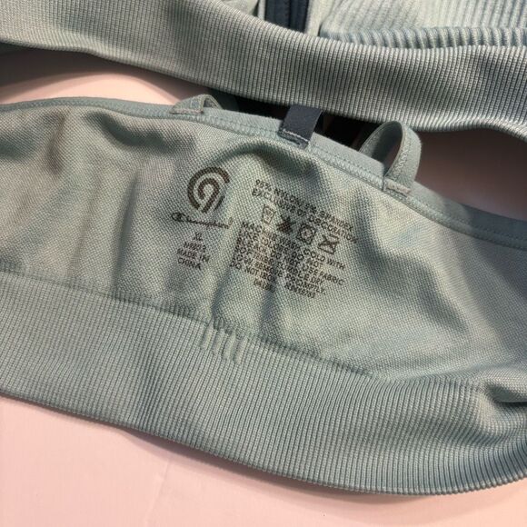 C9 Champion Women’s Seamless Strappy Sports Bra Aqua Blue Size Extra Large - Picture 3 of 6